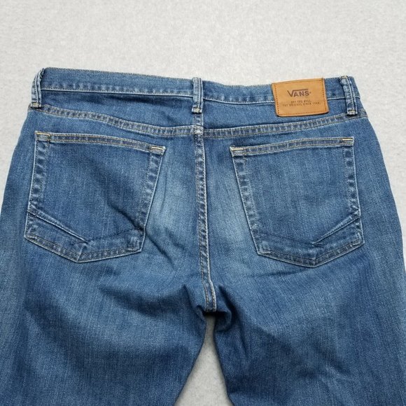 Vans Womens‎ Jeans 34x32 Blue Denim Straight Stretchy Mid Rise - Picture 12 of 15